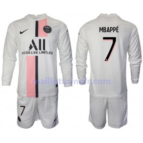 Maillot de Foot Paris Saint-Germain Kylian Mbappé 7 Extérieur 2021-22 Manches Longues - Enfant